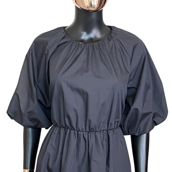 ASOS Black Puff Sleeve Babydoll Mini Dress Size 10 - Picture 7 of 10